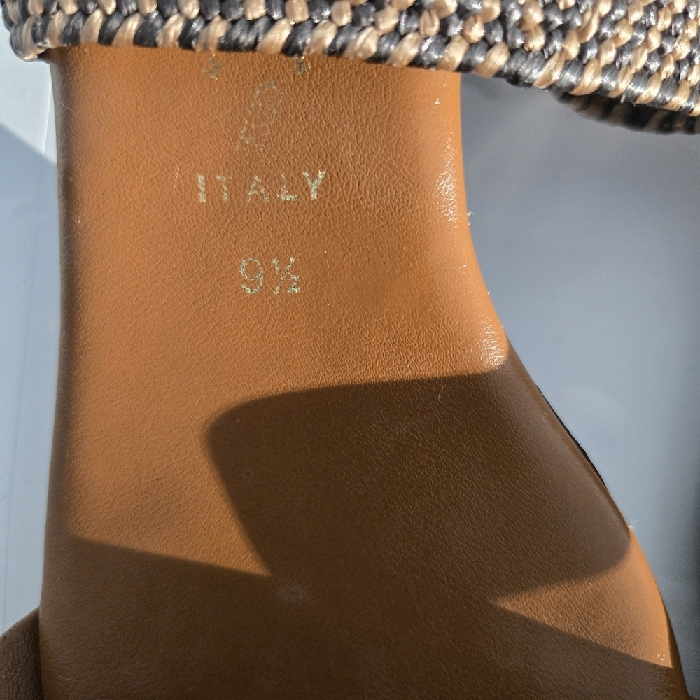 Italian Shoemakers Brown Sandals with Woven Strap - Picture 4 of 12